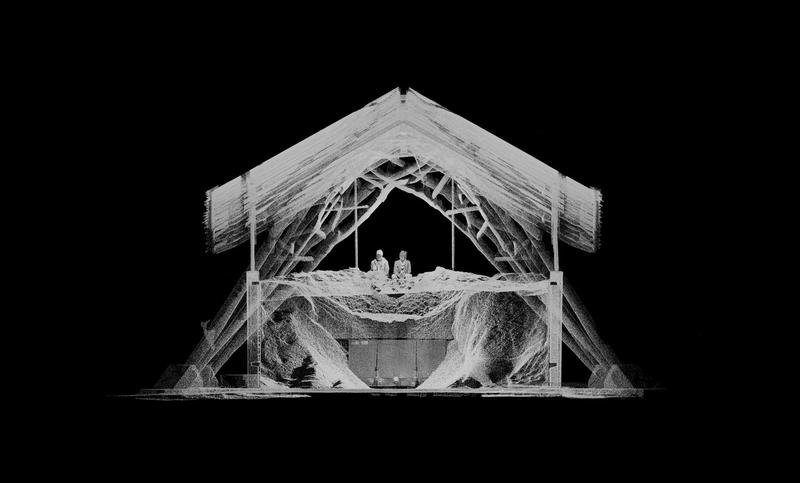 Hooke Park Campus Scan wood chip barn