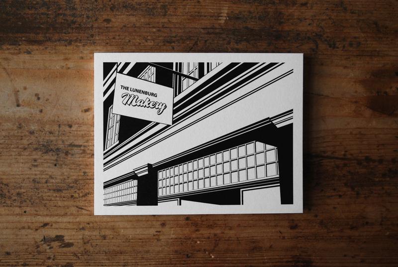 Lunenburg Makery Burnsblock post card