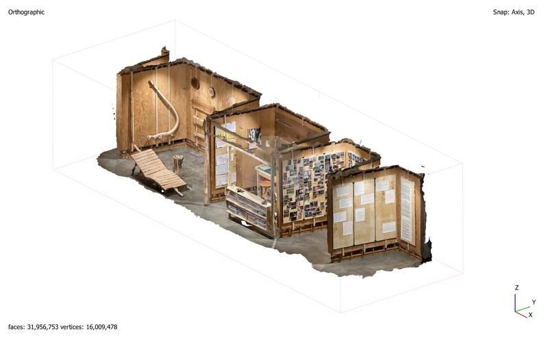 Using Trees Exhibition 3D scan axonometric