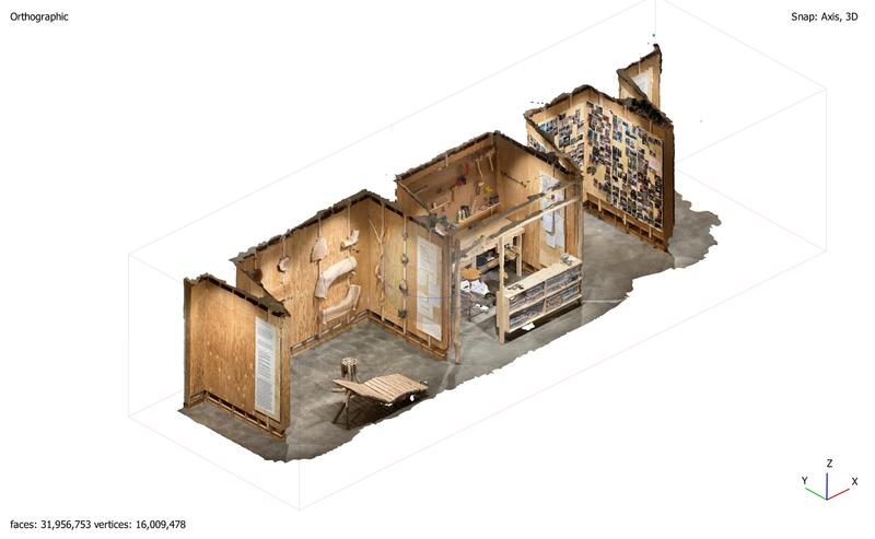 Using Trees Exhibition 3D scan axonometric 2