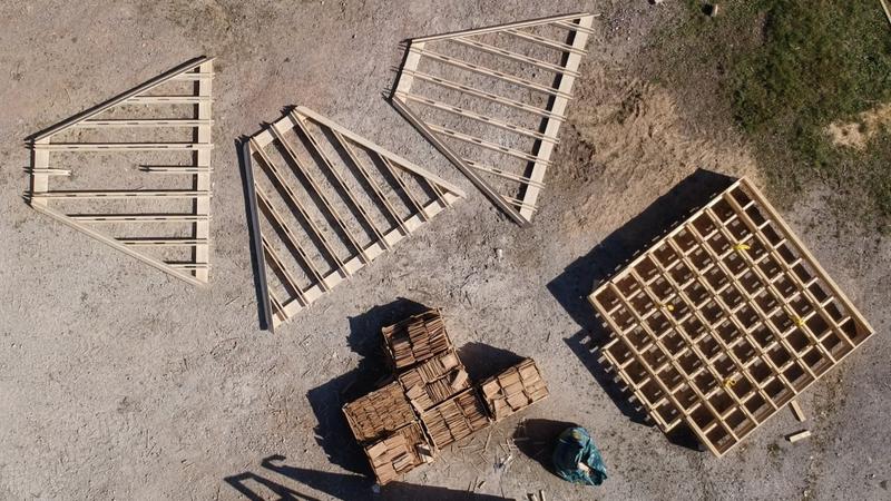 Woodland Cabin ConstructionYardDrone WyattArmstrong