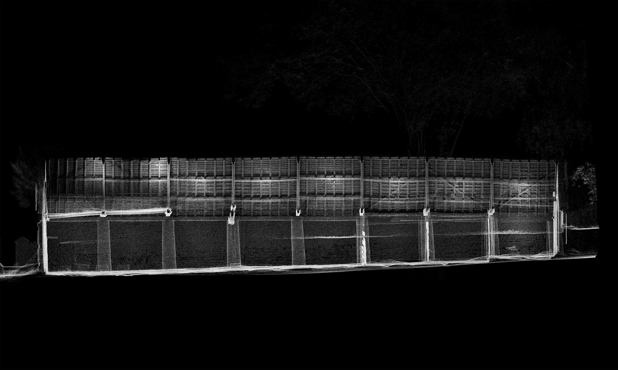 Barton Barn 3D scan long elevation