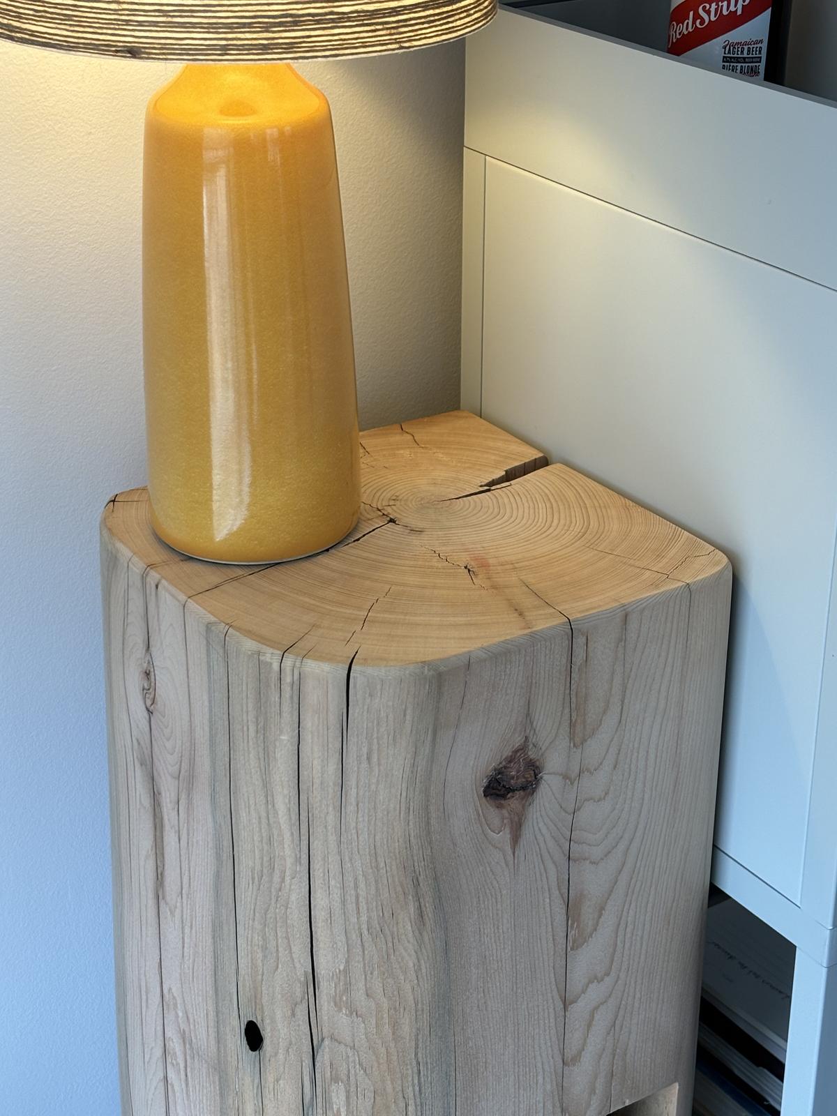 Reclaimed Side Table in use
