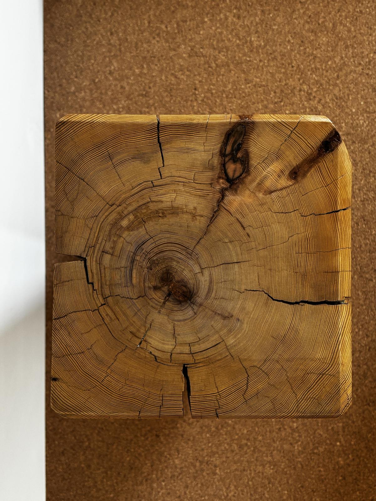 Reclaimed Side Table top detail
