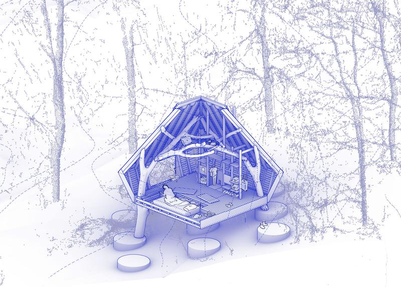 Woodland Cabin WholeCabinDrawing ShengningZhang