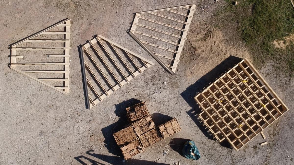 Woodland Cabin ConstructionYardDrone WyattArmstrong