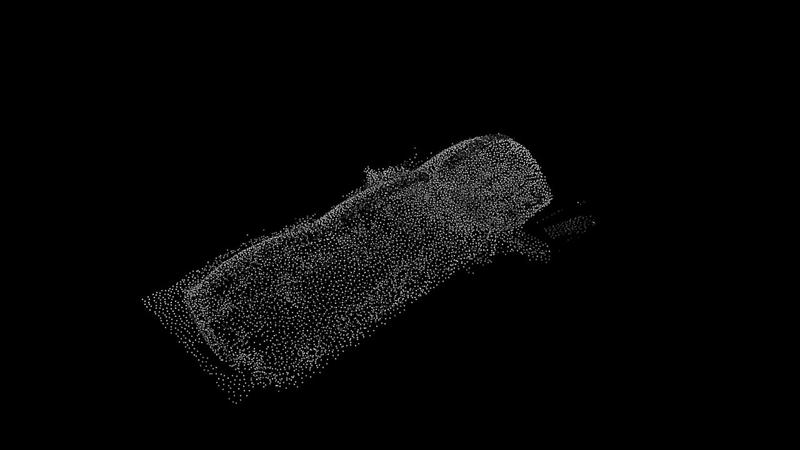 Point-cloud view of Hooke Park Workshop